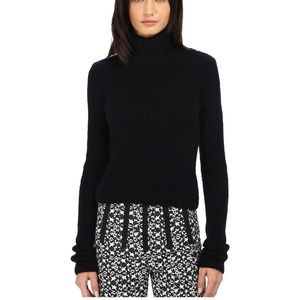 Neil Barrett Mohair Knit Turtleneck Navy Sweater